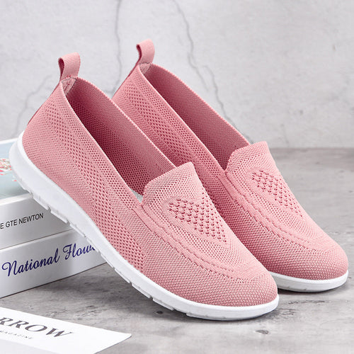 Damen Atmungsaktive Slip-On Freizeitschuhe mit flexiblem Design Shopnory
