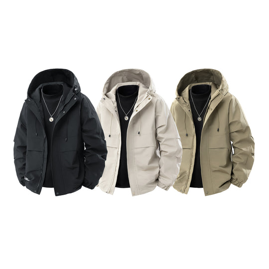 Herren Wasserabweisende urbane Parka‑Jacke mit verstellbarer Kapuze und Multifunktions‑Taschen Shop Nory