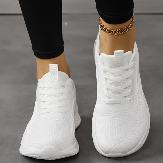 Damen Atmungsaktive Strick-Schnürsneaker mit ergonomischer Wedge-Dämpfung Shop Nory
