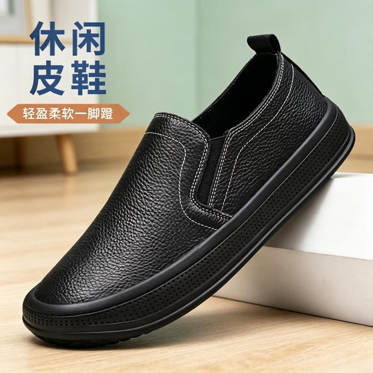 Herren Bequeme Slip-On Sneakers aus Leder Shop Nory