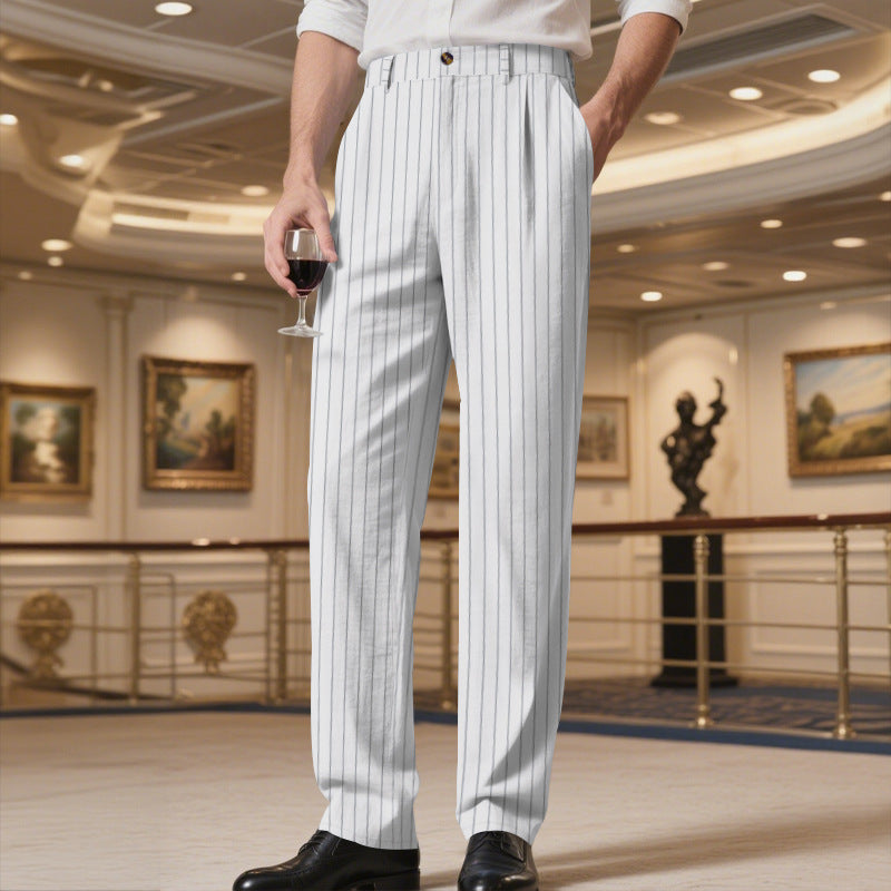 Herren elegante Streifenhose mit hohem Tragekomfort und stilvollem Design