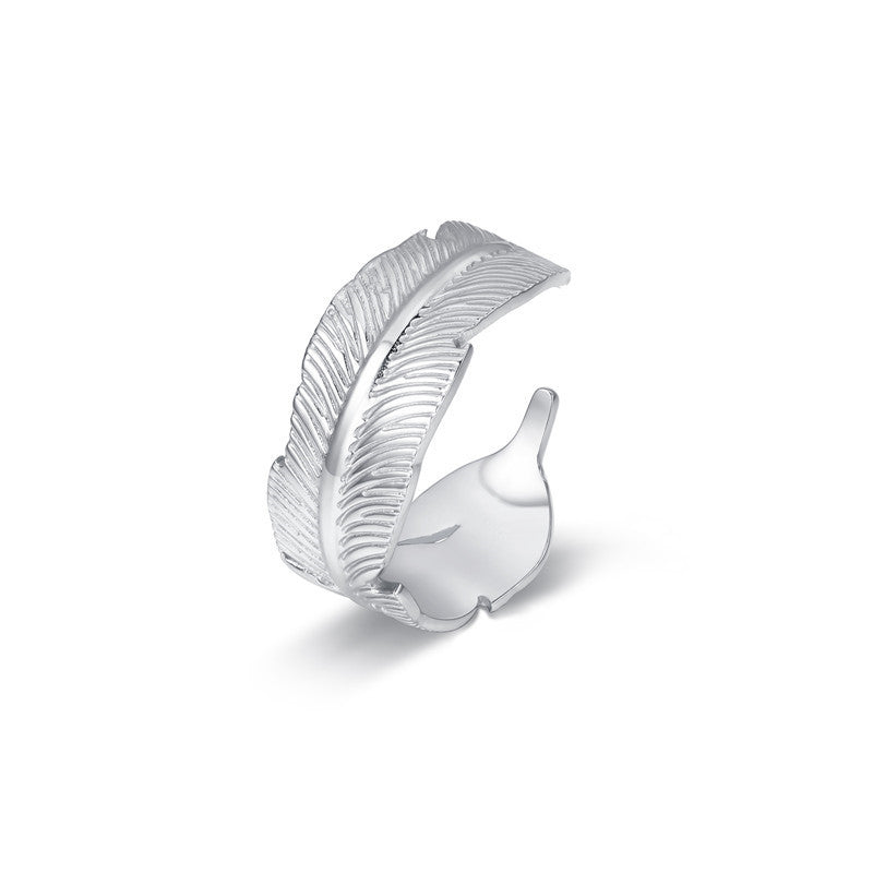Damen Ring mit romantischem Federmotiv Shop Nory