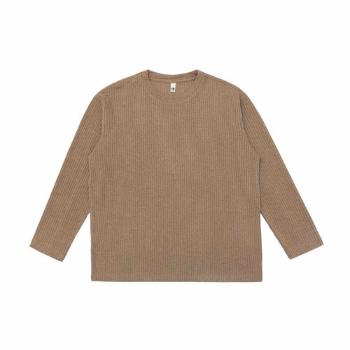 Unisex Gerippter Rundhalspullover aus feinem Strick mit Relaxed‑Fit Shop Nory