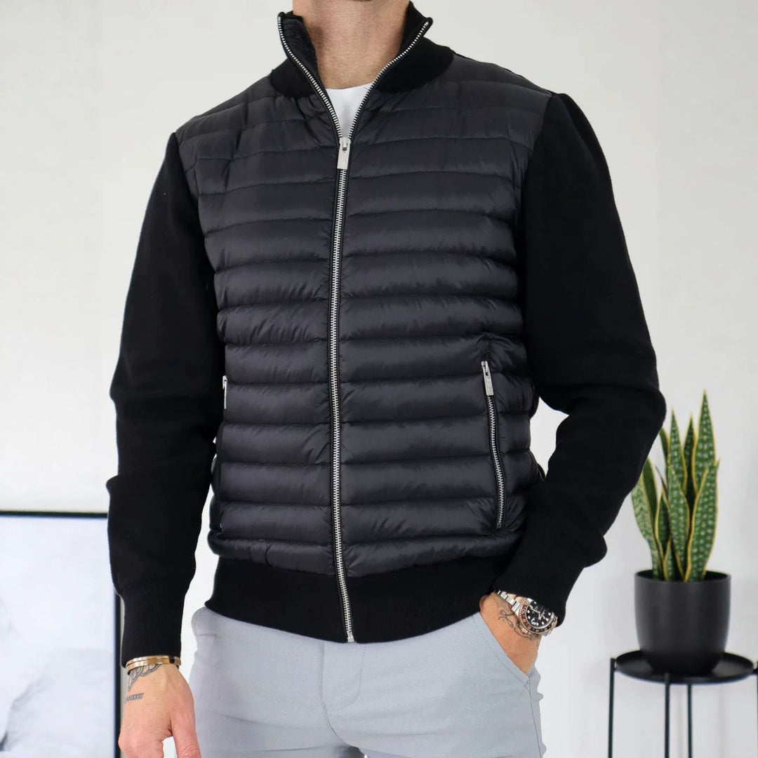 Herren Modische Steppjacke mit hohem Kragen