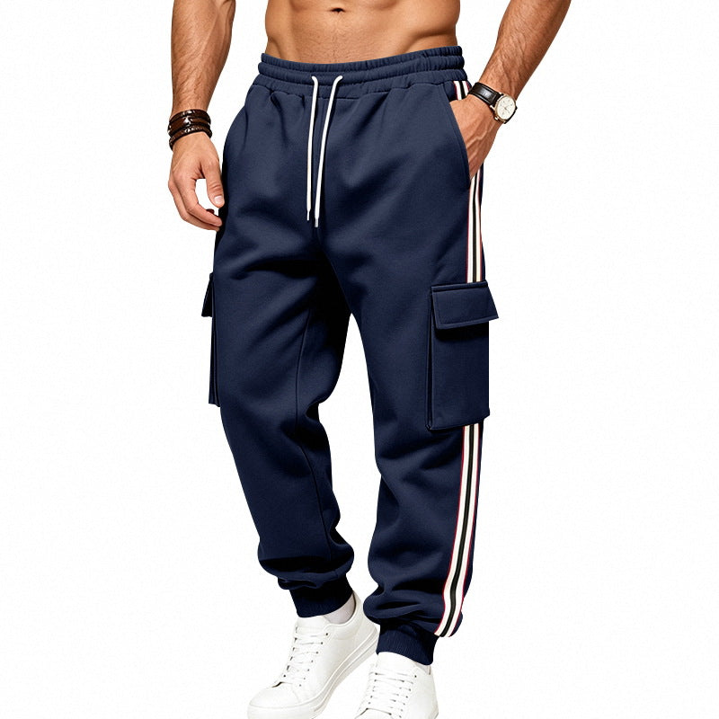 Herren Cargo-Jogginghose mit Cargo-Taschen und seitlichen Kontraststreifen Shop Nory