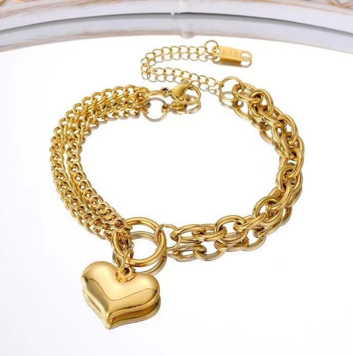 Damen Herz Anhänger Kette Halskette Shop Nory
