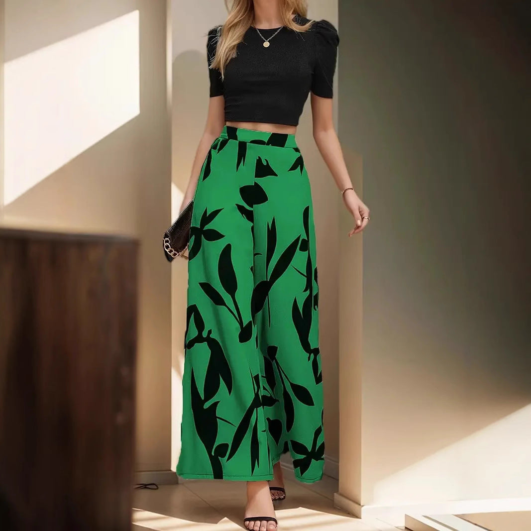 Damen Palazzohosen mit floralem Muster