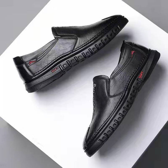 Herren Elegante Leder Slipper mit rutschfester Sohle und weichem Innenfutter