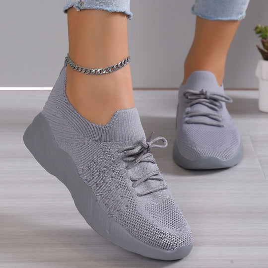Damen atmungsaktive Slip-On Sportschuhe mit flexiblem Obermaterial