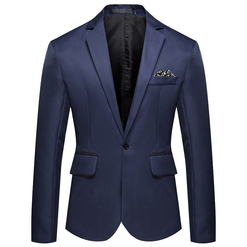 Herren Slim-Fit Smoking-Sakko mit Ein-Knopf‑Verschluss und kontrastierten Pattentaschen Shop Nory