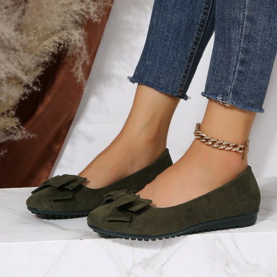 Damen Ballerinas mit modischem Schleifendetail