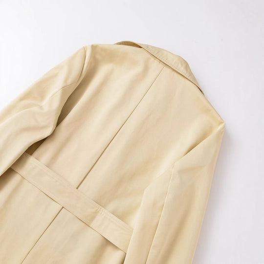 Damen Midi-Trenchcoat aus leichtem Funktionsstoff mit Bindegürtel und Sturmklappe Shop Nory