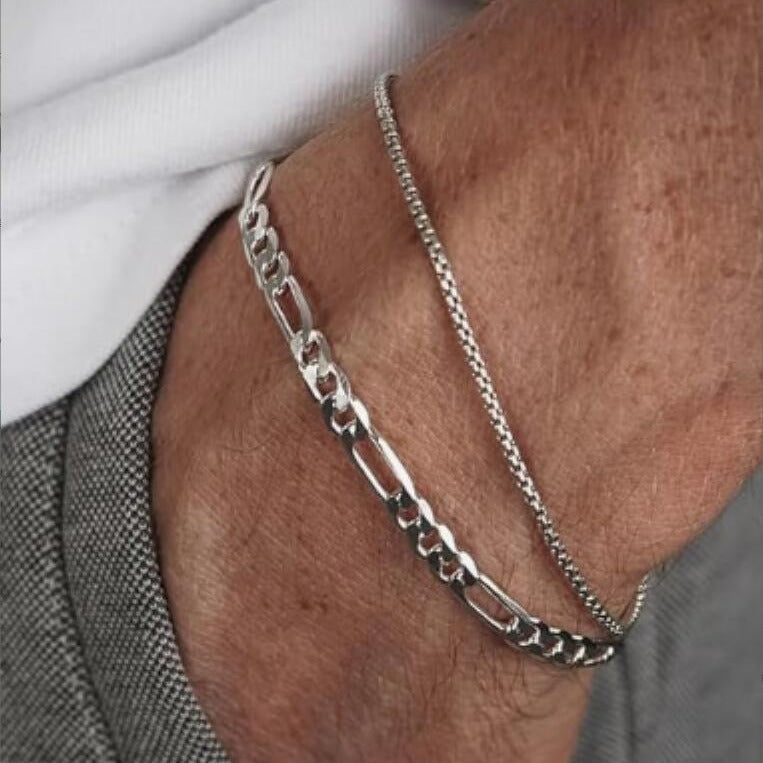 Herren Armband-Set mit unterschiedlichen Kettenstrukturen Shop Nory