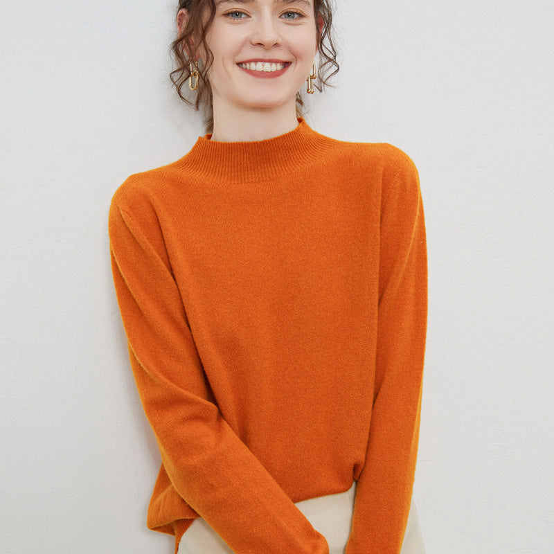 Damen weicher Feinstrick-Mockneckpullover mit Angora‑Look und legerer Silhouette Shop Nory