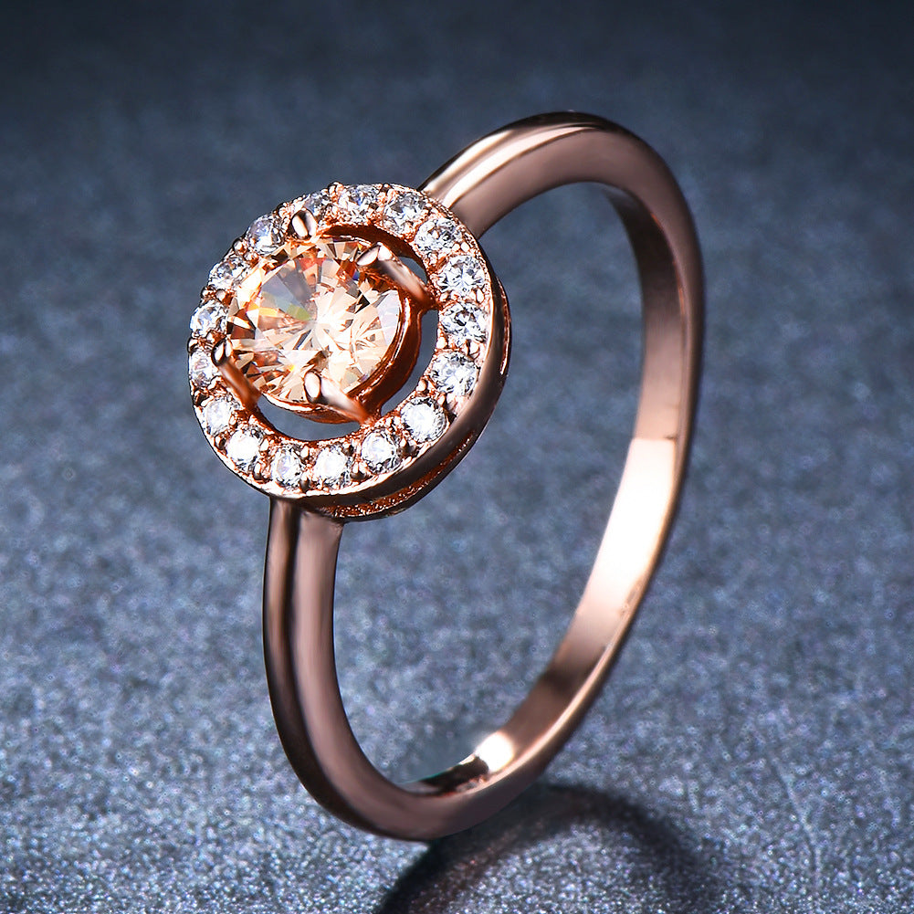 Damen Ring mit schimmerndem Opal und funkelnden Zirkoniastein-Verzierungen Shop Nory