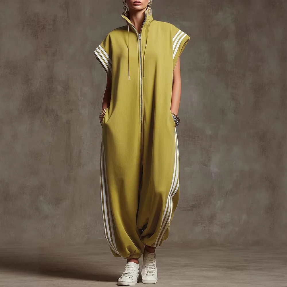 Damen Stylish Jumpsuit mit modernen Kontrasten Shopnory