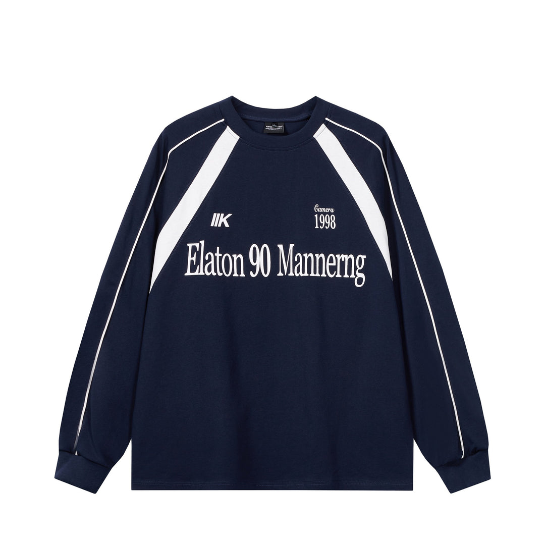 Unisex Oversize-Sweatshirt im Retro-Sportstil mit Raglanärmeln und Kontrastpaspel Shop Nory