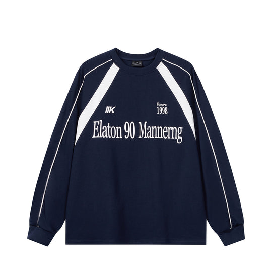 Unisex Oversize-Sweatshirt im Retro-Sportstil mit Raglanärmeln und Kontrastpaspel Shop Nory