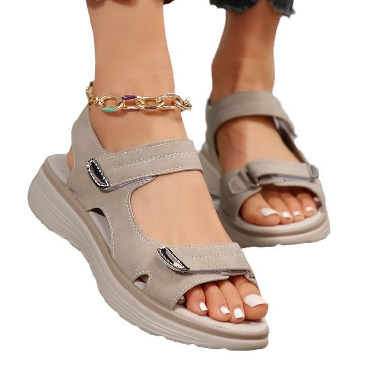 Damen Komfort-Sandalen mit verstellbaren Klettverschlüssen und gepolstertem Fußbett Shop Nory