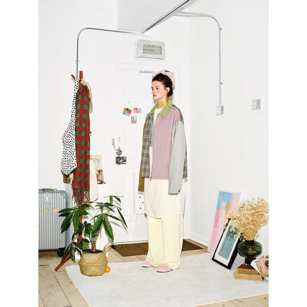Damen Patchwork‑Blousonjacke im Boxy‑Cut mit Kordkragen Shop Nory