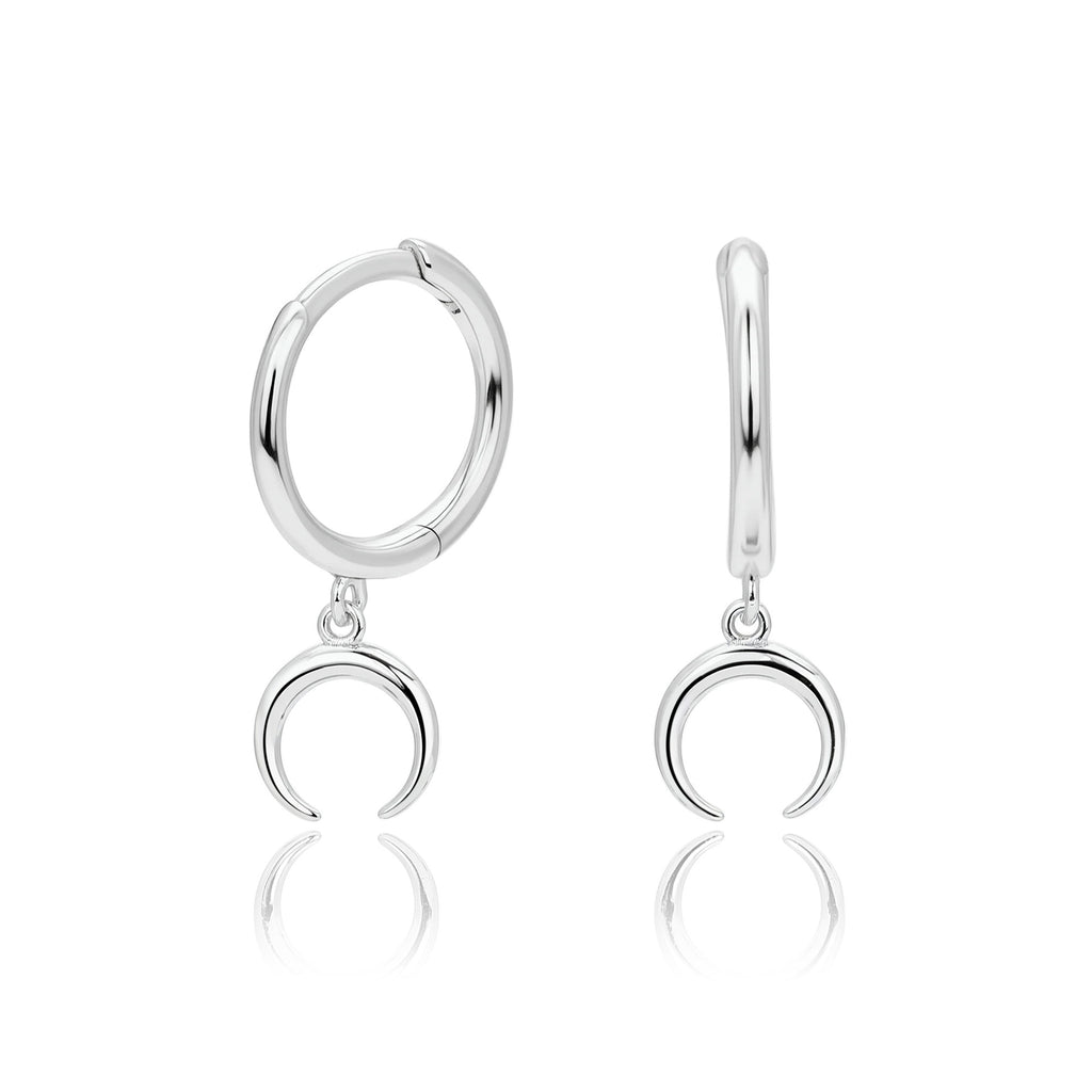 Damen Ohrhänger mit Mondanhänger aus 925 Sterling Silber Shop Nory