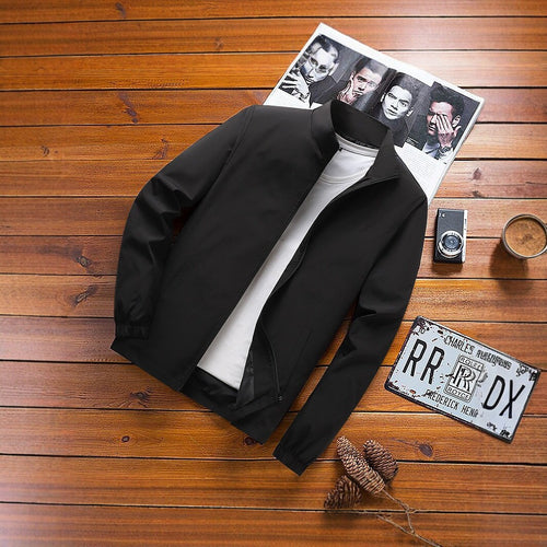 Herren Leichte Windbreaker‑Übergangsjacke mit Stehkragen, elastischen Bündchen und verdecktem Reißverschluss Shop Nory