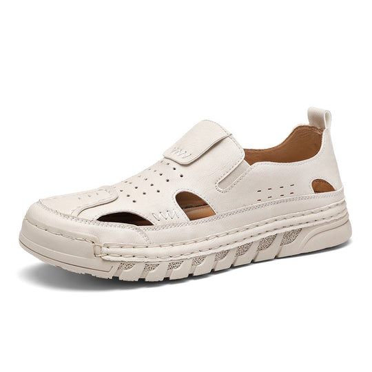 Herren Orthopädische Ledersandalen mit verstellbarem Riemensystem Shopnory