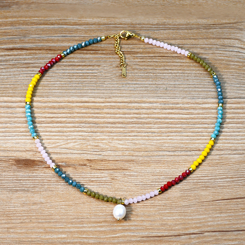Bunte Halskette Mit Perlenanhänger | Shop Nory