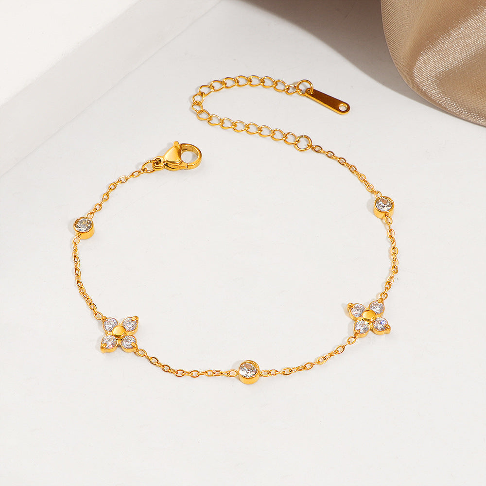 Damen Delikate Flieder Charm Armband Shop Nory