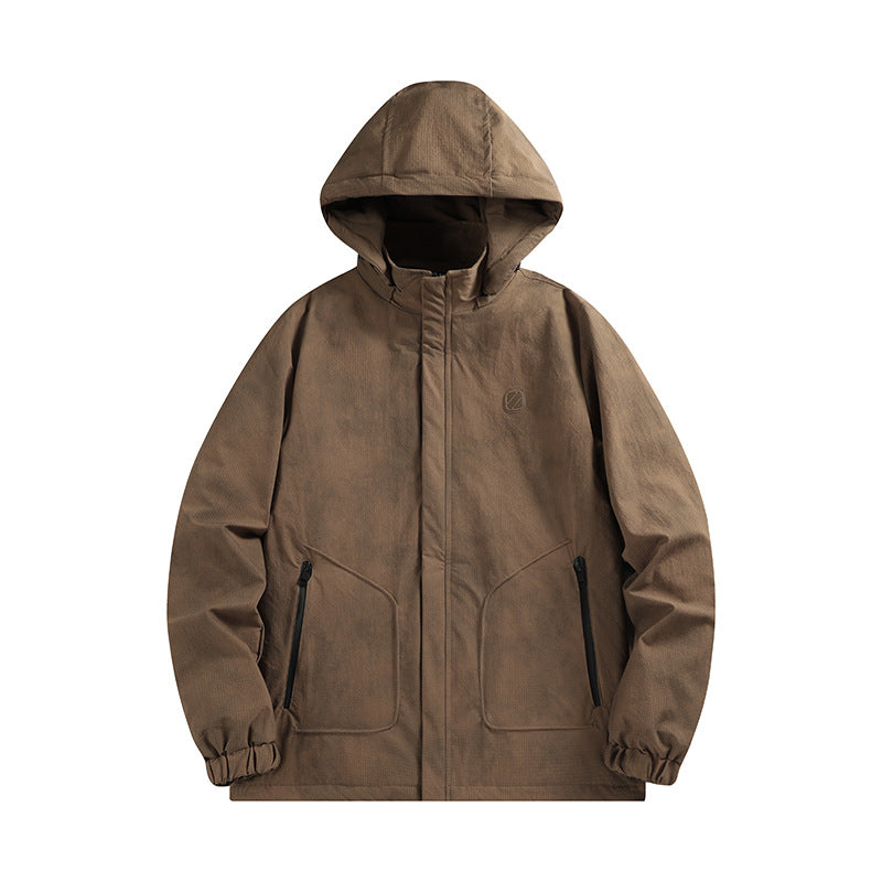 Herren Wasserdichte Kapuzen-Softshelljacke mit mattierter Oberfläche und verdecktem Reißverschluss Shop Nory
