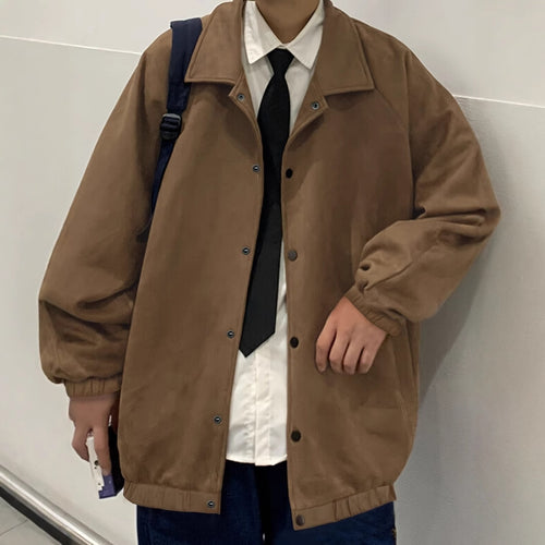Herren Oversized Coachjacke aus Mikrofaser mit Druckknopfverschluss Shop Nory