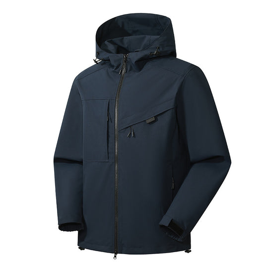 Herren Softshell Outdoorjacke mit wasserdichter Membran und verstellbarer Kapuze Shop Nory