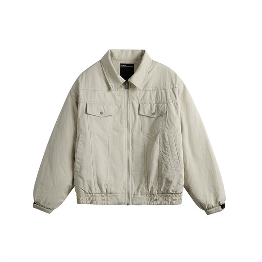 Herren Kurzboxy-Blouson mit Hemdkragen, Utility-Brusttaschen und elastischem Saum Shop Nory