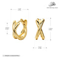 Damen Creolen Ohrhänger mit zeitgemäßem X-Design aus 925 Sterlingsilber Shop Nory