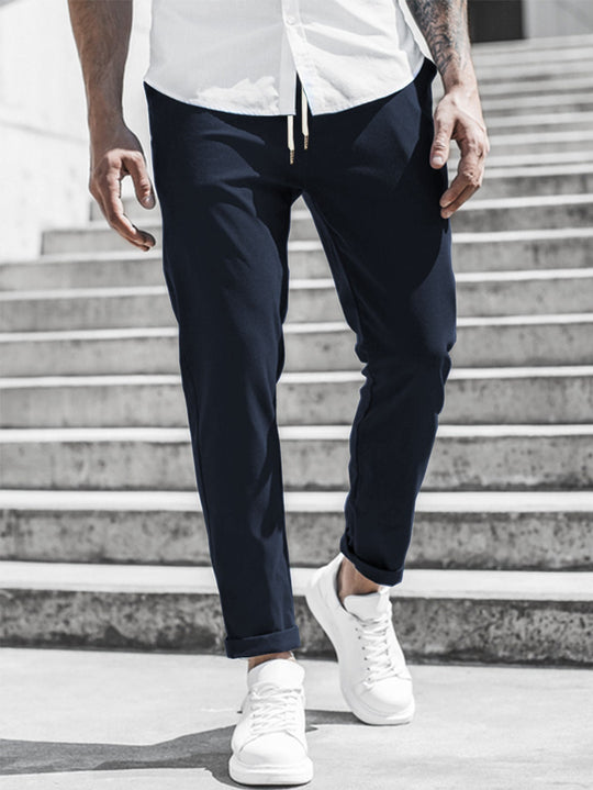 Herren Freizeithose mit Kordelzug und Seitentaschen
