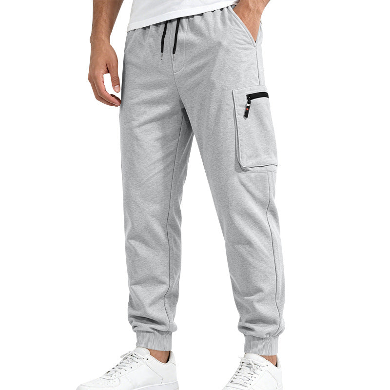 Herren Multifunktionale Slim-Jogginghose mit Cargo-Tasche, Elastischem Tunnelzug und Rippbündchen Shop Nory