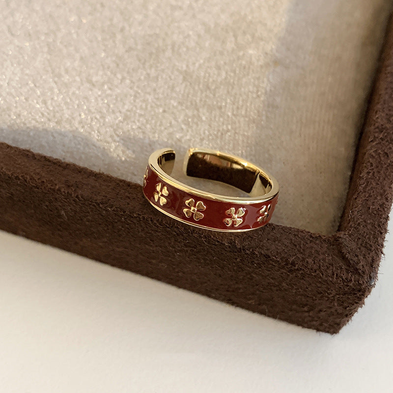 Damenring mit elegantem floralen Design und hochwertiger Vergoldung Shop Nory