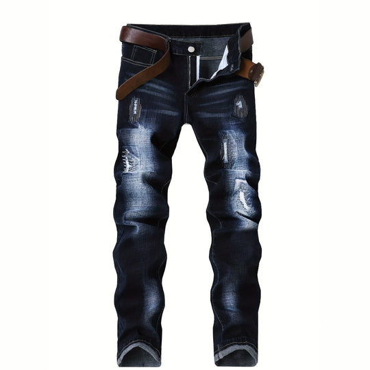 Herren Elegante Slim-Fit Jeans mit modischen Waschungseffekten Shop Nory