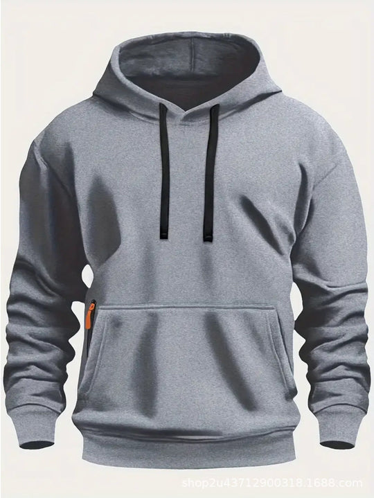 Herren sportlicher Kapuzenpullover mit praktischen Taschen und atmungsaktivem Material