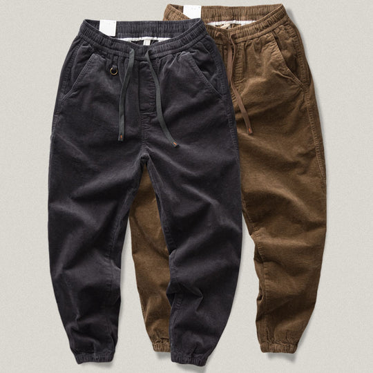Herren Chino-Joggerhose aus Baumwollmix mit elastischem Bund, Tunnelzug und elastischen Knöchelbündchen Shop Nory