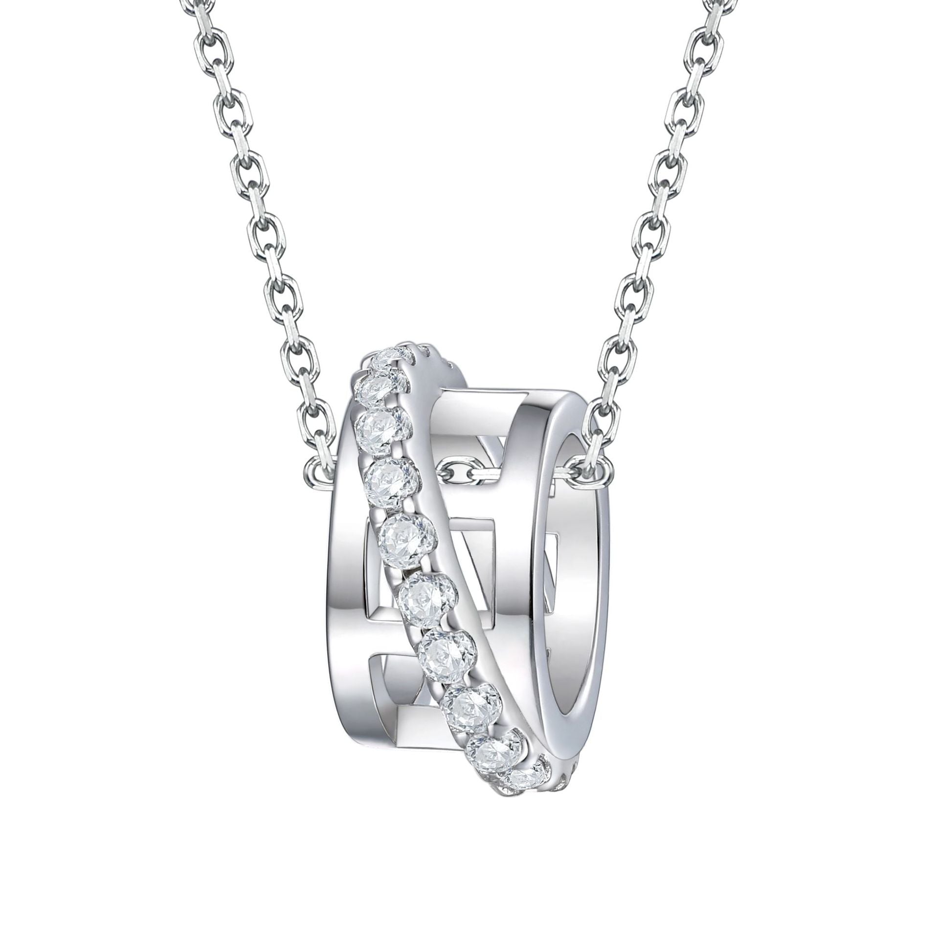 Damen Halskette mit funkelndem Zirkonia-Anhänger in elegantem Design Shop Nory