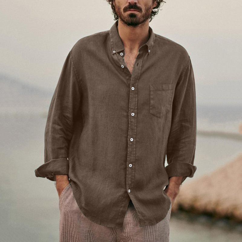 Herren Leichte Leinenhemd