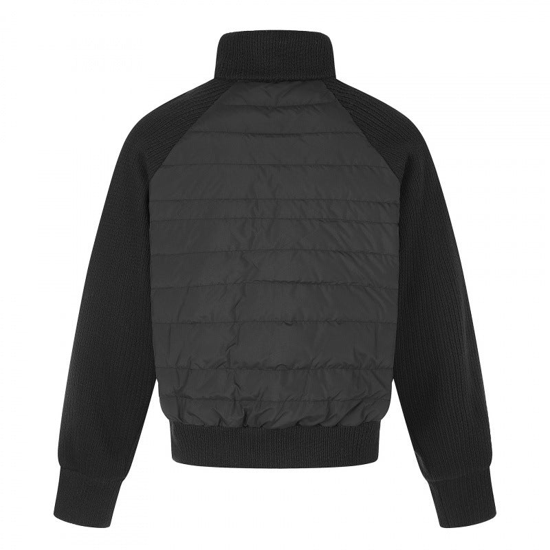 Damen Hybrid-Steppjacke mit gesteppter Front, Grobstrickärmeln und hohem Stehkragen Shop Nory