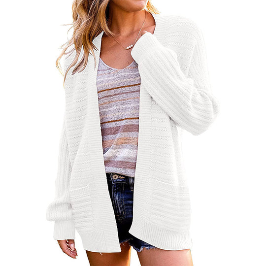 Damen Oversize Strickcardigan mit aufgesetzten Taschen und Rippstruktur Shop Nory