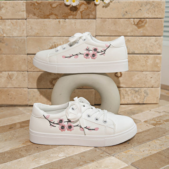 Damen Plateausneaker mit floraler Stickerei und gepolstertem Komfortfußbett Shop Nory