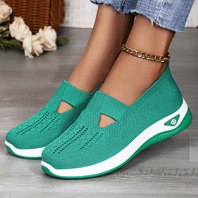 Damen Atmungsaktive Freizeit-Slipper mit elastischem Einschlupf und flexibler Sohle Shopnory