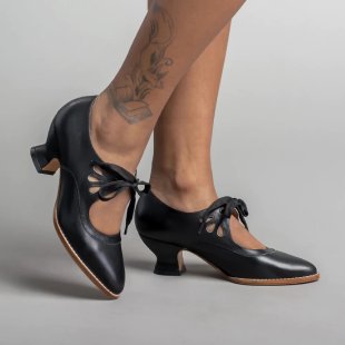 Damen elegante und komfortable Tanzschuhe mit nostalgischem Design und niedriger Absatzhöhe