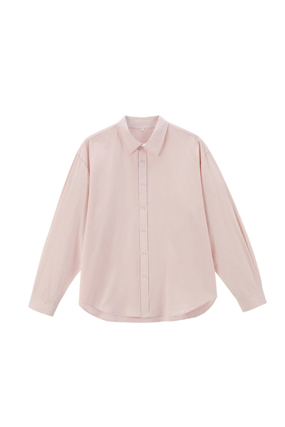 Damen Oversize Baumwollbluse mit Kentkragen und abgerundetem Saum Shop Nory