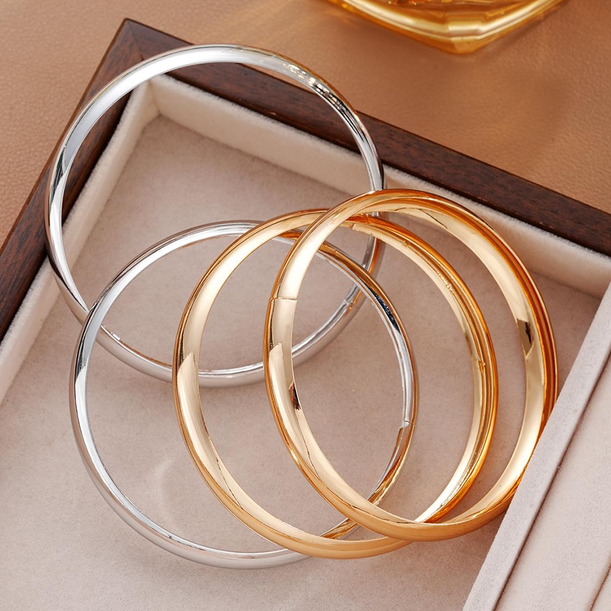 Damen Armreif-Set aus fein polierten Metalllegierungen Shop Nory