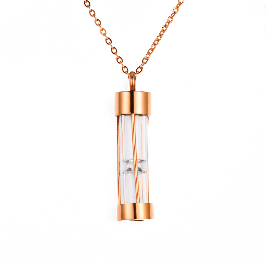 Damen Pendelkette mit modernem Sanduhr-Anhänger Shop Nory